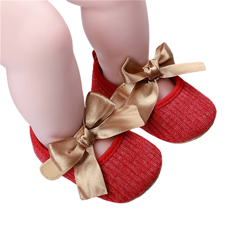 5 Colors Baby Princess Girls Bowknot Shoes Spring Autumn Toddler Prewalkers Shoes for Baby Infant Girls Soft First Walkers 0-18M