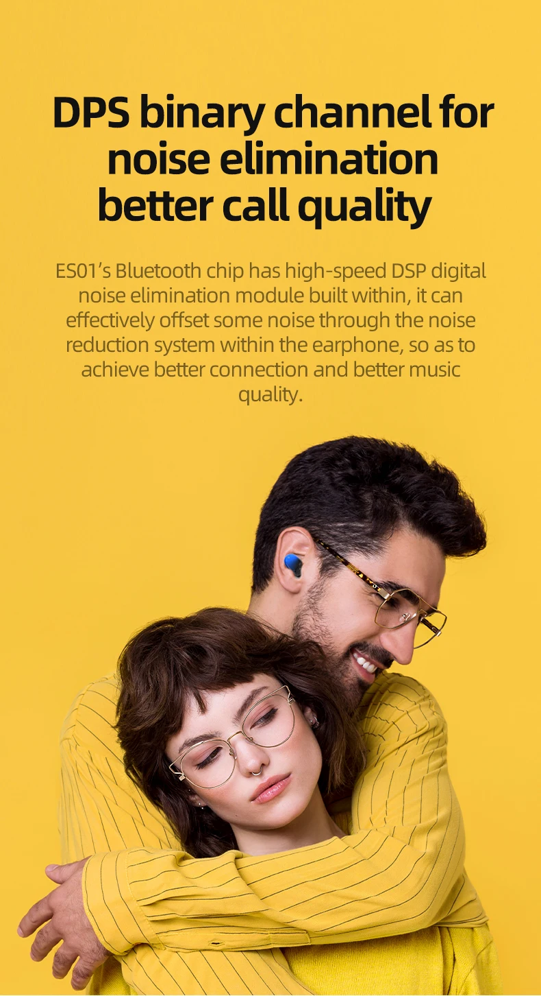 ES01 TWS беспроводные наушники Bluetooth гарнитура стерео спортивная водонепроницаемая гарнитура шумоподавление наушники с Bluetooth для Android IOS