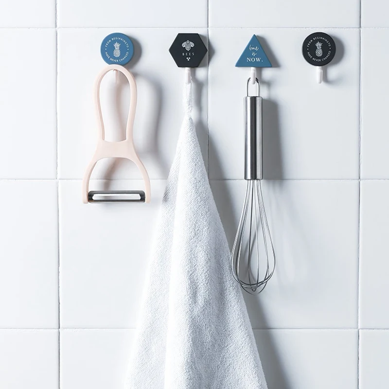

New Decorative Hooks Durable Coat Hook Key Holder Rack Wall Hanger for Towel Brush Minimalist Home Decoration Accessories