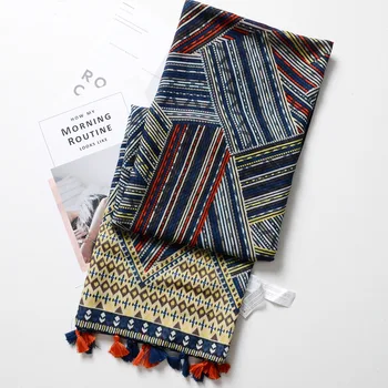 

New retro Bohemian folk wind sunscreen shawl scarves travel scarf beach towel scarf
