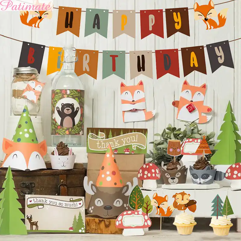woodland animal theme baby shower