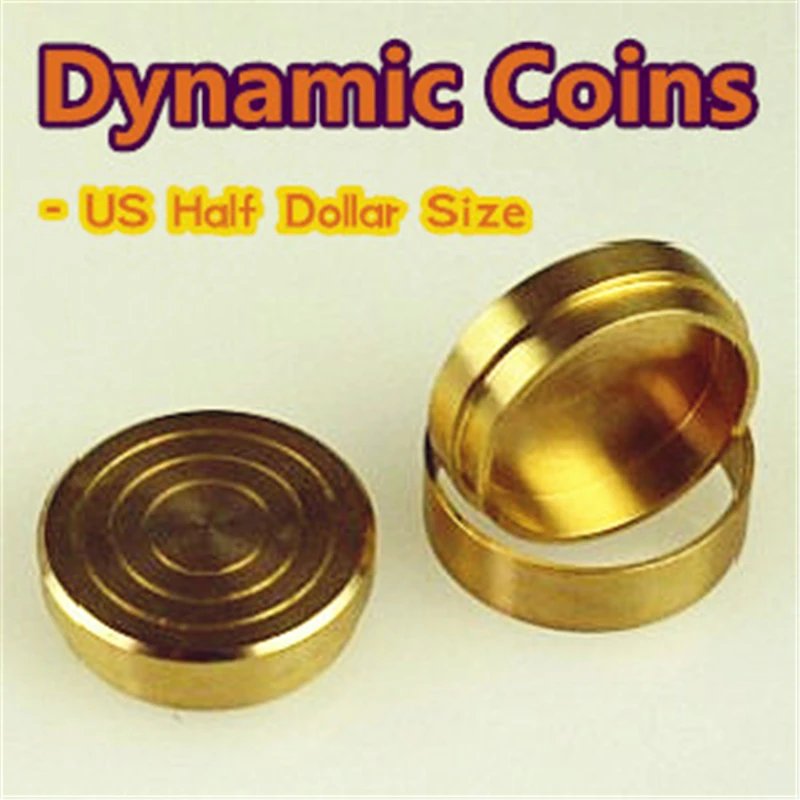 Copper Dynamic Coins (US Half Dollar Size ) Magic Tricks Fly Coin Maney Props Close Up Street Money | Игрушки и хобби