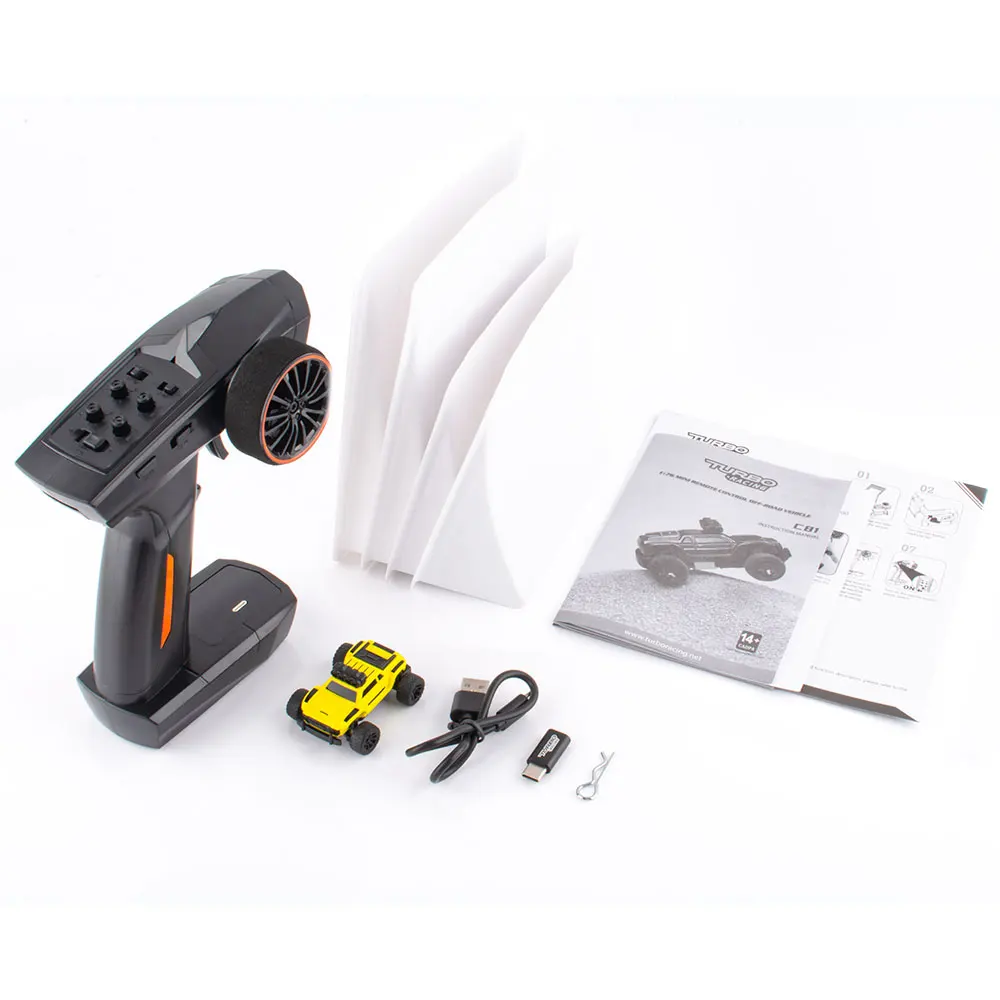 Voiture RC 4WD 1:16 tout-terrain 2.4GHz avec batterie rechargeable