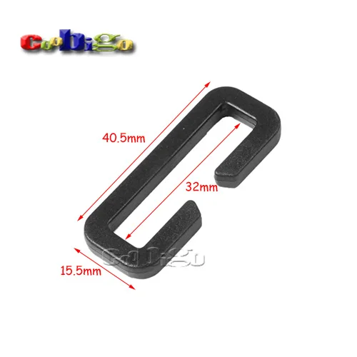 32mm Webbing 200 шт пластиковые прямоугольные Looploc кольцо ползунок Пряжка для рюкзака ремень тесьма ремень спортивные сумки части Размер 3/" 1" 1-1/" 2" - Цвет: 32mm Webbing