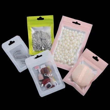 

20Pcs/Pack Matte Zip Plastic Bag Packaging lock Aluminum Foil Hologram Food Small Water Proof Zipper Reclosable Pouches