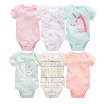 

Honezone 2020 Baby Girl Clothes Body Bebe Cartoon Unicorn Cotton Newborn Boy Clothing 0-12 months Summer Short Sleeve Romper