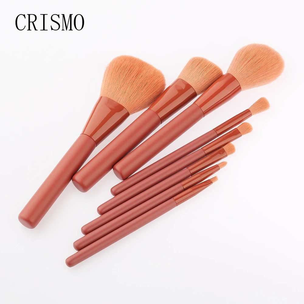 CRISMO Fashion Pink Handle Make Up Brushes Professional Foundation Powder Eye Shadow Blending Makeup Brush Set 4