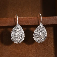 Модные женские серьги-гвоздики, стразы, каплевидные, очаровательные ювелирные изделия, подарок, новинка, Прямая поставка