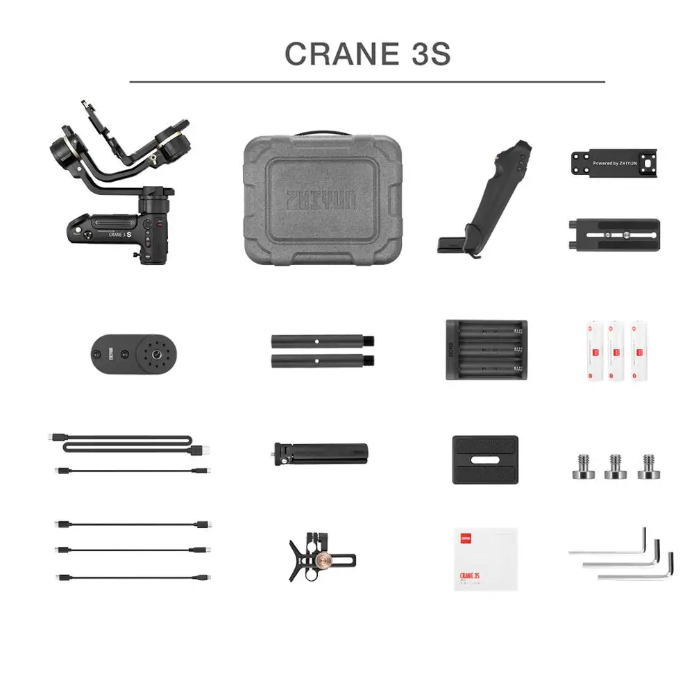ZHIYUN Crane 3S Трехосевой стабилизатор официальный кран 3S/SE карданный подвес Ручной