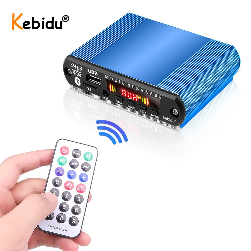 Плата mp3-декодера KEBIDU с Bluetooth USB/TF/FM аудио модуль алюминиевым корпусом поддержка