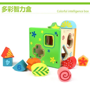 

New Children Geometric Shape Box Wisdom Houses Digital Shape Matching Intelligence Box Educational Toys Education Toy Speelgoed
