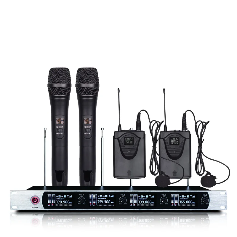 

VHF wireless microphone system handheld microphone lavalier microphone for large and small event microphones wireless
