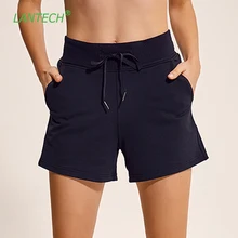 LANTECH женские шорты для йоги, спортивные, для бега, облегающие, с карманами, спортивная одежда, эластичные, для фитнеса, спортивные, для тренажерного зала, шорты