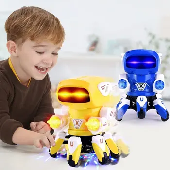 

Electric Robot Toy Lightweight And Delicate Six Claw Fish Dancing Robot Toy Fashionable Beautiful With Light Music