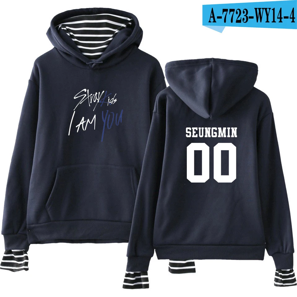 navy blue Frdun/модные теплые толстовки с капюшоном для детей «I Am You fans», толстовки с длинными рукавами для поклонников, одежда для мужчин и женщин - Цвет: navy blue