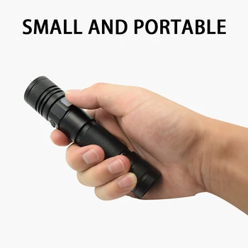 

USB-Charging 2000 Lumens LED Flashlight Powerful Zoomable XML L2 Flashlights Waterproof 18650 Battery Hiking Pen Clip Light