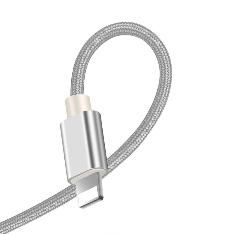 Серебристый 3.1A USB кабель для быстрой зарядки для iPhone XS Max XR X 8 7 6 6S 5 5S iPad кабель для мобильного телефона кабель для быстрой зарядки данных - Цвет: Серебристый