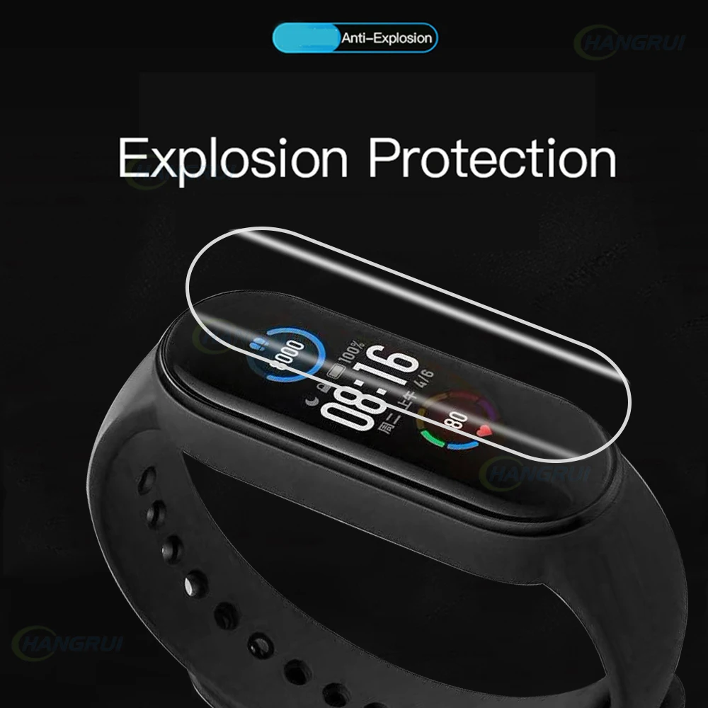 Защита экрана для часов Xiaomi Mi Band 5 аксессуары смарт ультратонкая Защитная пленка