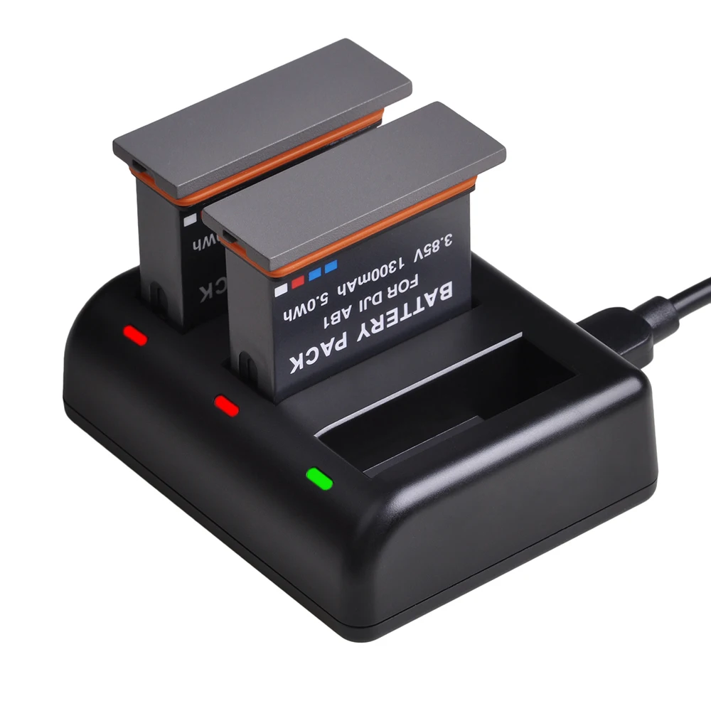 Batmax для DJI AB1 Аккумулятор для камеры USB 3 слота зарядное устройство для DJI Osmo AB1 Спортивная Экшн-камера