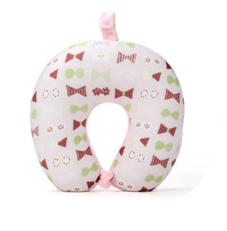Pink bow tie Милые Мультяшные u-образные подушки с изображением животных, удобные мягкие автомобильные Подголовники для путешествий для взрослых, для офиса, для сиесты, для самолета - Цвет: Pink bow tie