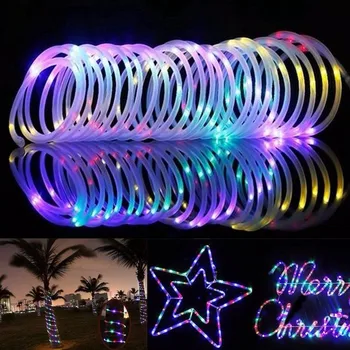 

7M Solar Light String Solar Tube Light 50Leds Waterproof Fairy Terrace Garden Christmas Wedding Decoration Multi-color Optional