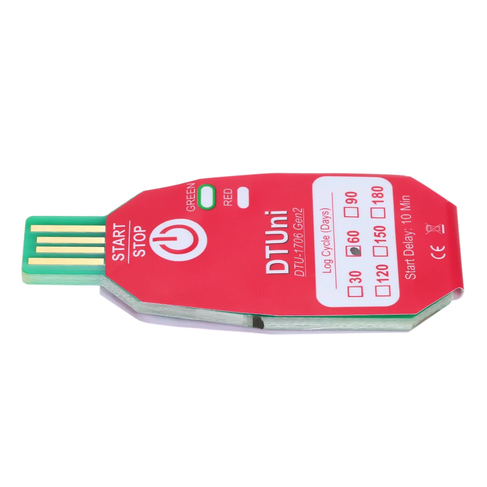 Водонепроницаемый одноразовый USB 2,0 Температура данных 60 дней холодной цепи термометр рекордер для биологической/медицинской химической промышленности