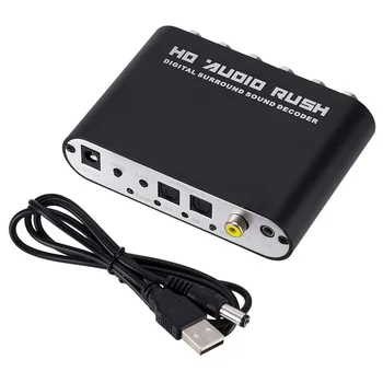 

5.1 Channel Digital Audio Decoder Converter Dts/Ac-3 HD Rush Audio Gear Surround Sound Decoder For Home Theater