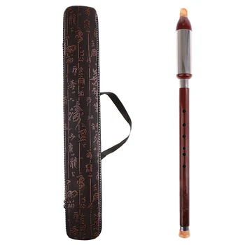 

Chinese Vertical Play Flute Bawu Pipe F Key Bau Folk Instrument 52.5cm Long
