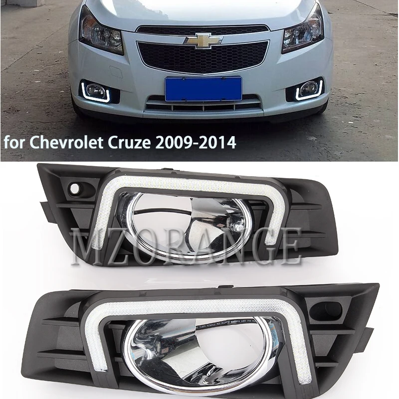 Фары 3 цвета белый желтый синий DRL для Chevrolet Cruze 2009 2014 2 шт. дневные ходовые огни