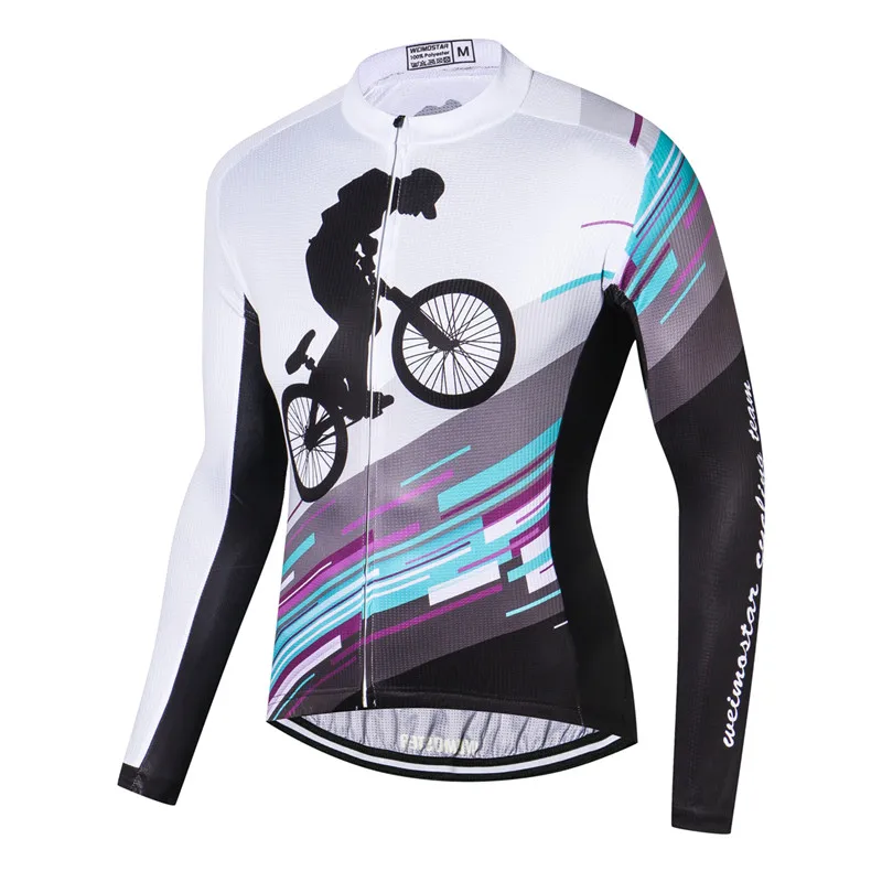 thumbnail image 1 of Weimostar Skeleton - Maillot de ciclismo para hombre, manga larga, otoño, para bicicleta de montaña, chaqueta profesional para ciclismo, ropa transpirable para ciclismo, 1 of 5