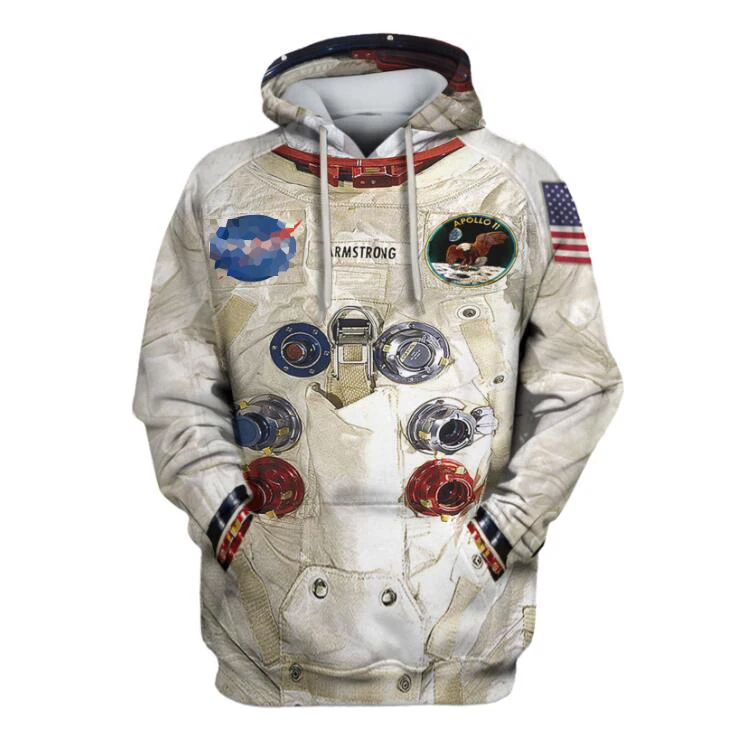 DIY New 3D armstrong space suite Hoodie Sweatshirt Men Women Hoodies Casual Sweatshirt Cute cosepla