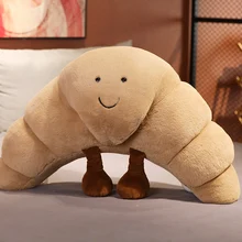

18/70cm Kawaii Plush Toys Smile Croissant Pillow Lovely Dolls Stuffed Soft Bread Cushion For Kids Girls Birthday Valentine Gifts
