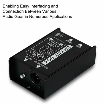 

Recording Accessory Amplifier Connector Portable Direct Box Balanced Unbalance Passive Di-Box Single Channel Audio Converter