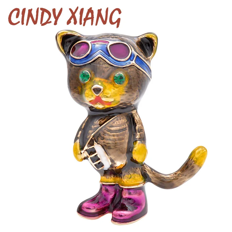 CINDY XIANG 3 Цвета эмалированная брошь кошка дизайн Модная брошь с животными унисекс женские и мужские высококачественные Броши