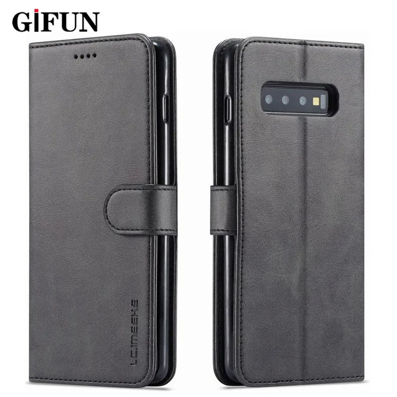 Кожаный чехол-книжка для Samsung Galaxy S10 S8 S9 S6 S7 Edge A50 A30 A20 E A10 A70 A40 A6 J6 J4 A8 Plus A7 A9 2018 чехлы