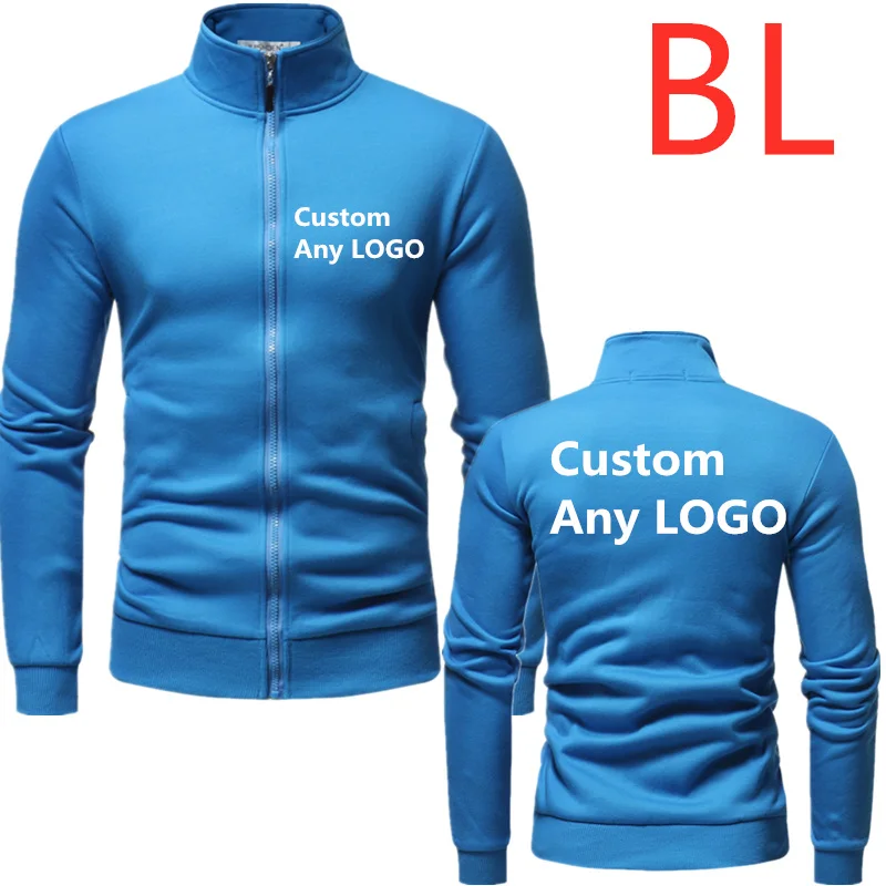 BL The new Fashion Gothic Men Hoodie Customize any LOGO Super Locomotive Harajuku Autumn Winter Hooded Jacket Brand Zipper Warm