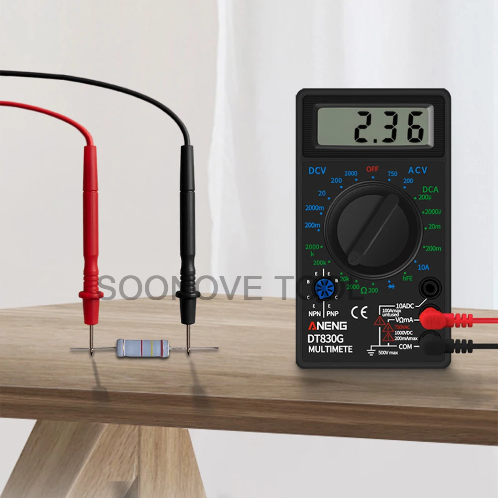 ANENG DT830G цифровой мультиметр AC/DC Автоматический диапазон ручные ЖК-цифровые мультиметры Вольтметр Амперметр Ом зуммер тестер
