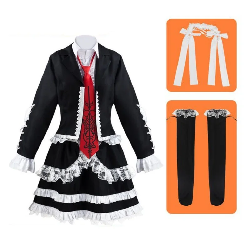 Женский костюм для косплея Danganronpa Dangan Ronpa Celestia Ludenberg нарядный на Хэллоуин карнавал