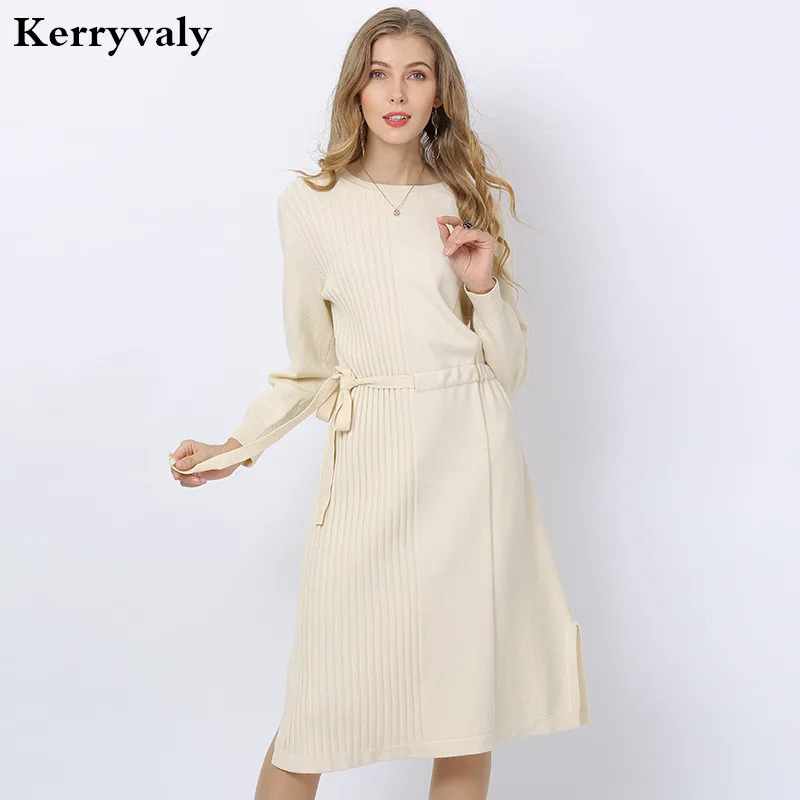long sleeve jersey midi dress