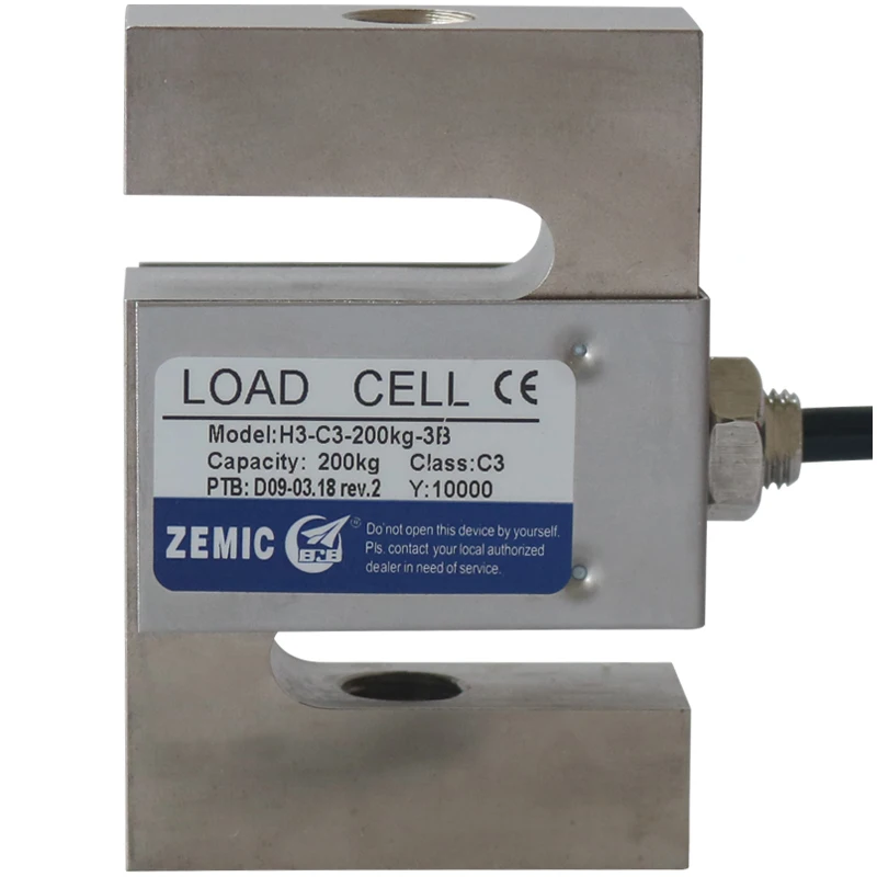 

H3-C3-500KG-3B ZEMIC Weighing Sensor s-Type Tension Sensor Load Cells 50KG 100KG 200KG 500KG