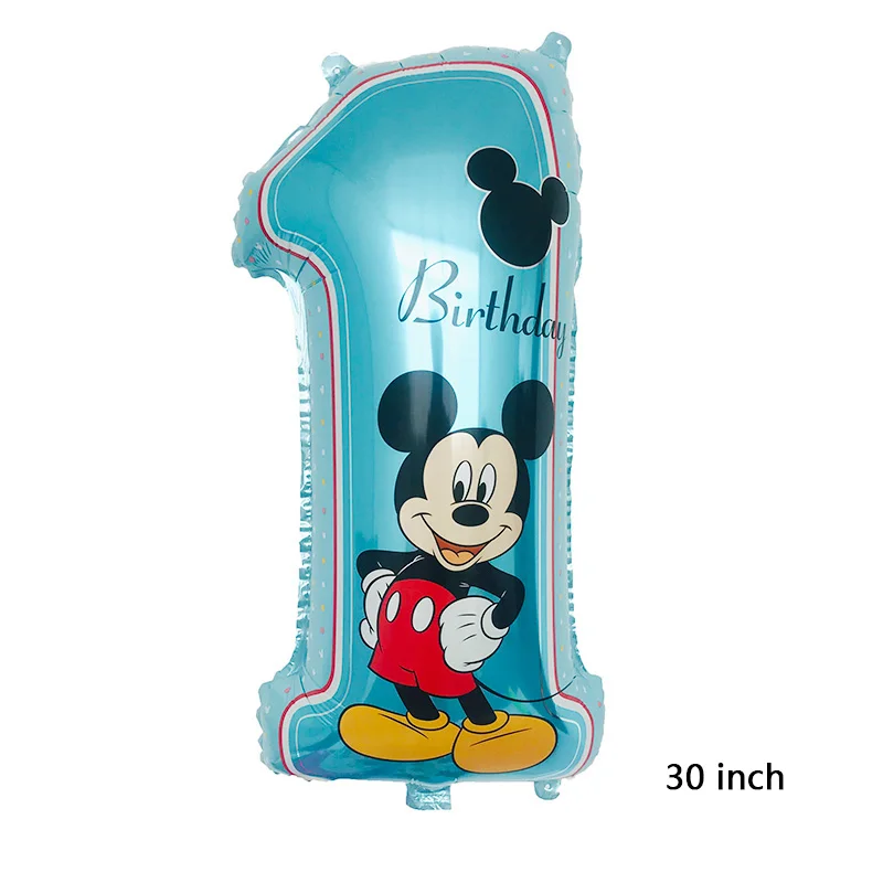 blue-1pcs Микки и Минни Маус серии комплект надувные шары mickey Мышь вечерние globos День Святого Валентина день детей день рождения вечерние украшения Детские воздушные шары оптом - Цвет: blue-1pcs