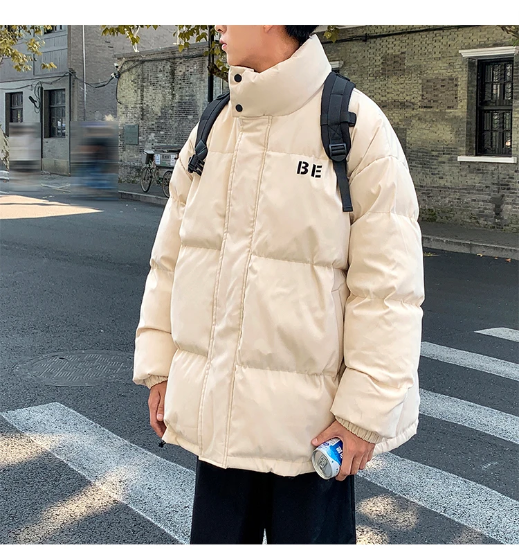 khaki parka KAPMENTS Men Colorful Winter Korean Jackets 2022 Mens Harajuku Streetwear Solid Parkas Man Oversized Hip Hop Outwear Clothes 5XL mens parka coats with fur hood