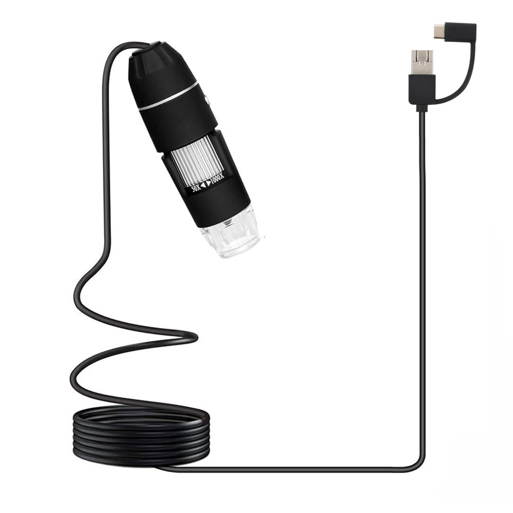 1600X ABS 0,3 mp 3 в 1 эндоскоп ручной эндоскоп цифровой микроскоп Инспекционная камера водонепроницаемый фото практичный 8LED - Цвет: 1600X