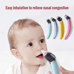 Electric Baby Nasal Aspirator Kids Nose Cleaner Sniffling Equipment Safe Hygienic Nose Snot Cleaning Tool for Newborn Boys Girls