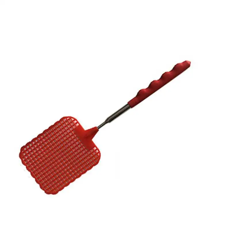 Random Color Hardware Extendable Swatter Plastic Fly Swatter Sub-Stainless Steel Telescopic Swatter