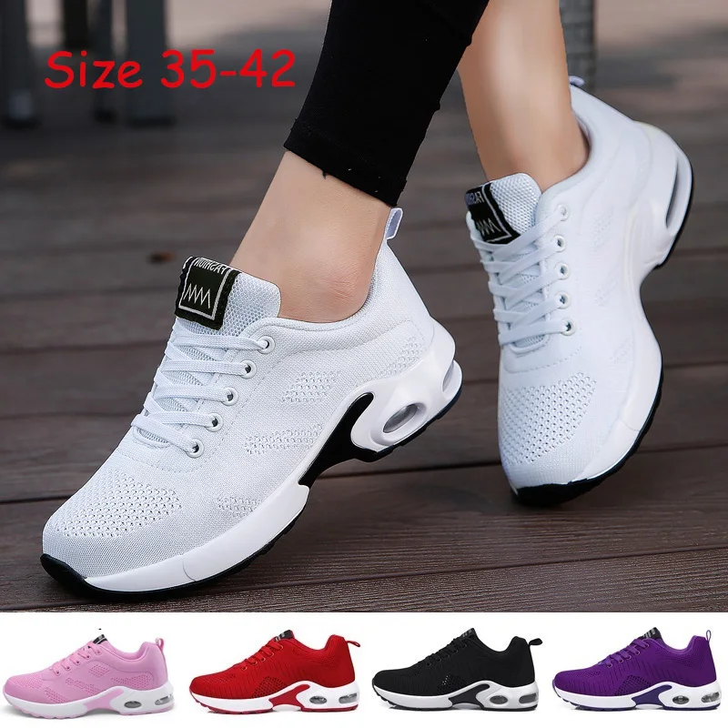 MAIJION Women Air Cushion Sneakers Breathable Running Shoes Men Women Outdoor Fitness Sports Shoes Female Lace up Casual Shoes