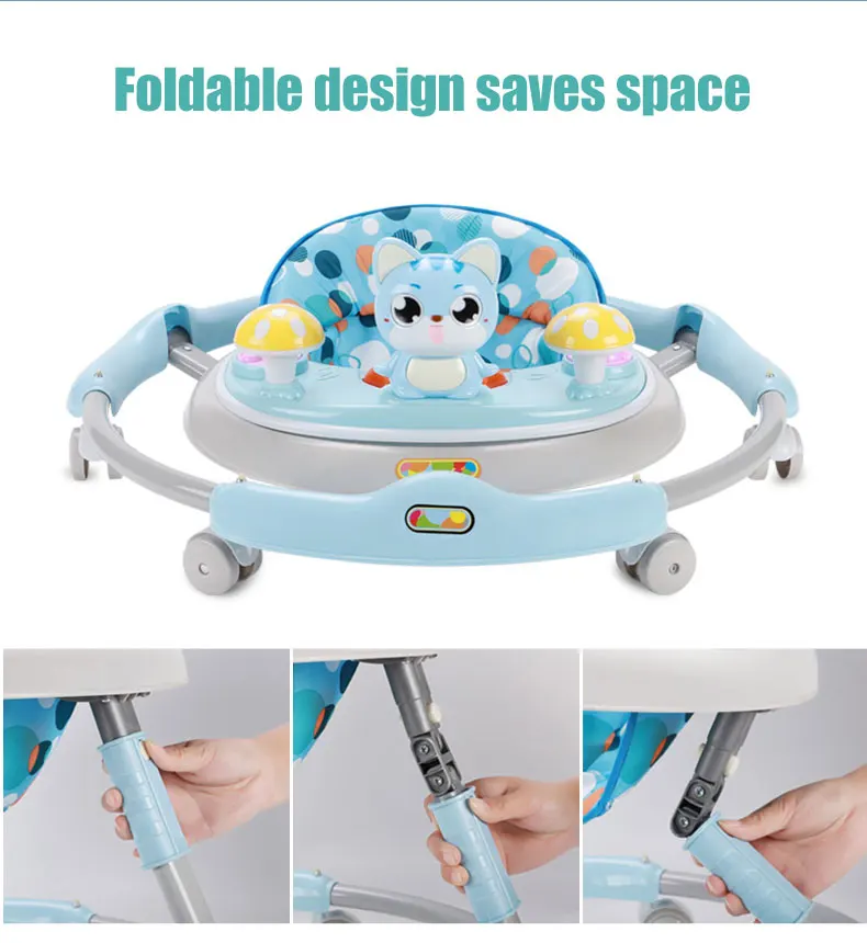 IMBABY Baby Walker Multifunctional Walker Child Learning With Wheels Musical Balance Walker Suitable For Young Children