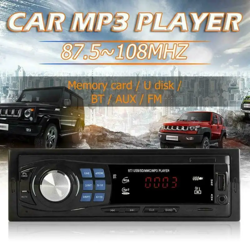 Автомагнитолы, автомобильный fm-плеер, автомагнитола, Bluetooth, стерео плеер, MP3/USB/SD/FM, новинка