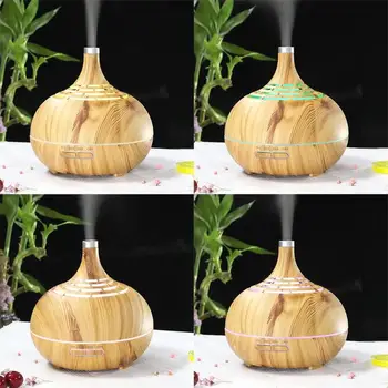 

400mL Hollow Humidifier Remote Control Aroma Essential Oil Diffuser Ultrasonic Timing Adjustable Corrosion Resistance for Home