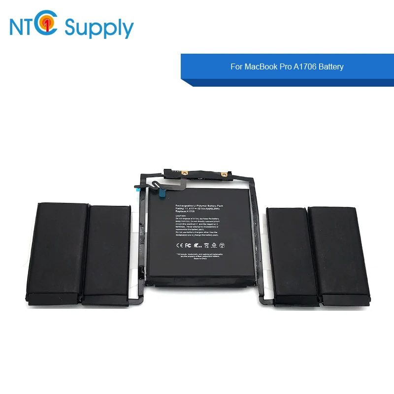 

NTC Supply Battery For MacBook Pro 13.3 inch A1706 020-01705 2016 2017 Year 100% Tested Good Function
